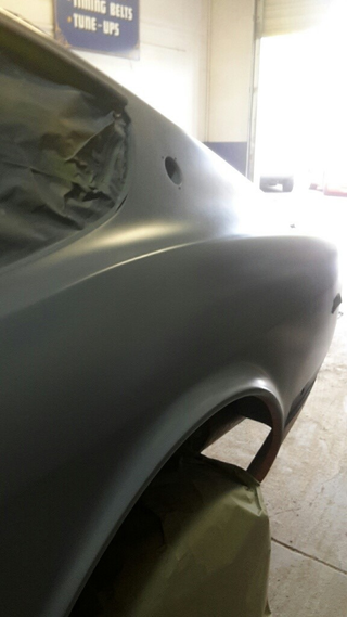Illustration for article titled Z Update, side trim is off, primered. *Now with better writing, marginally